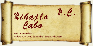 Mihajlo Cabo vizit kartica